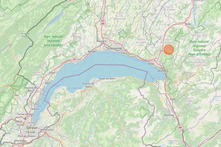 Randonnées En Raquettes - Les Paccots (Suisse) A Louer Les Paccots Carte De La Région Avec Le Lac Léman A louer les paccots carte de la région avec le lac léman